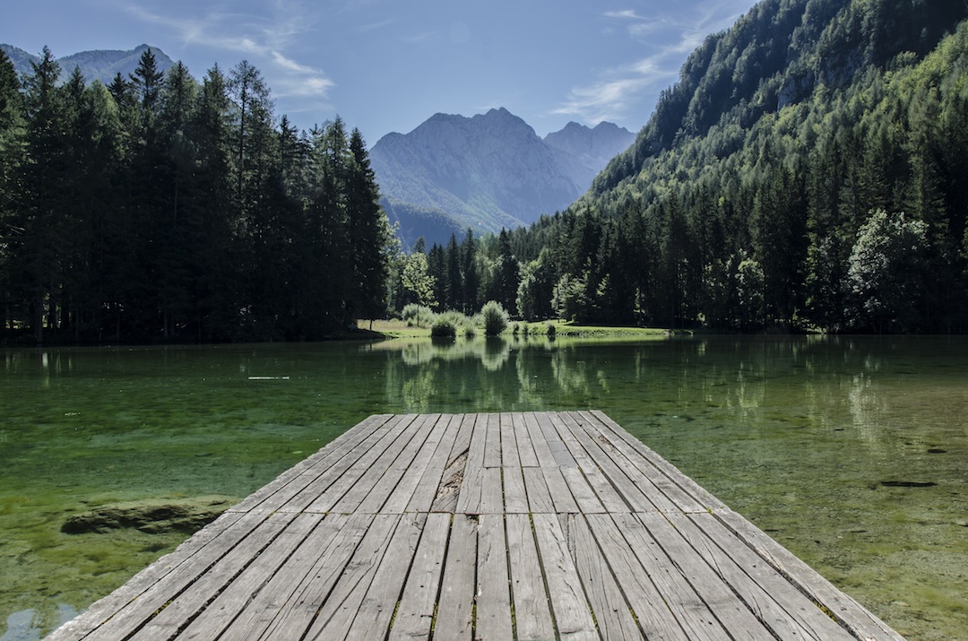 Tranquil lake view in Kamikochi