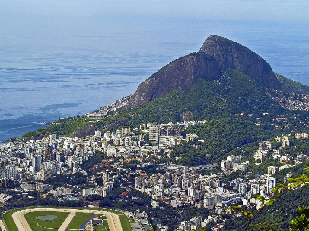 City from way above